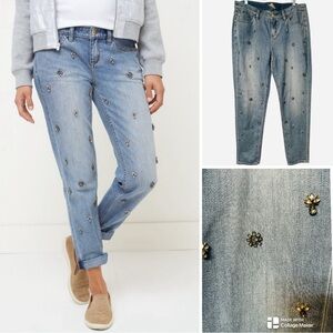 Tommy Bahama Stefano Rhinestone Embellished Blue Jeans